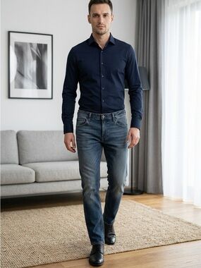 EUC Beverly Hills Polo Club Men’s Denim Straight Leg Jeans A Size 36 x 30